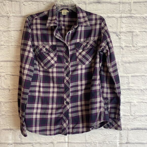 Duluth Trading Company Women’s Crosscut Wicking Flannel Shirt Side Medium - Picture 9 of 9
